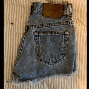Vintage 90s Calvin Klein cutoff high waist shorts